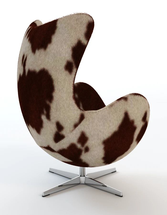 Arne Jacobsen Cowhide Egg Chair 3D Model_01
